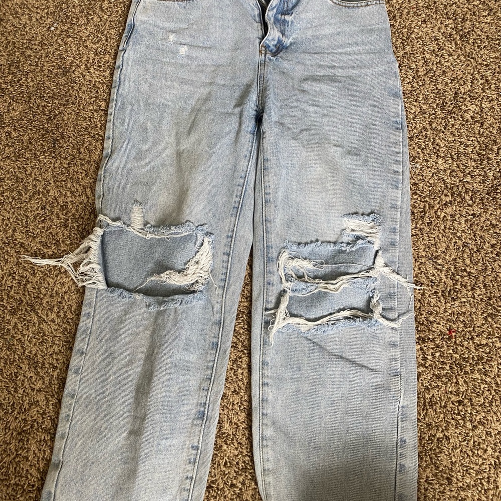 Distressed Light Blue Women's Jeans